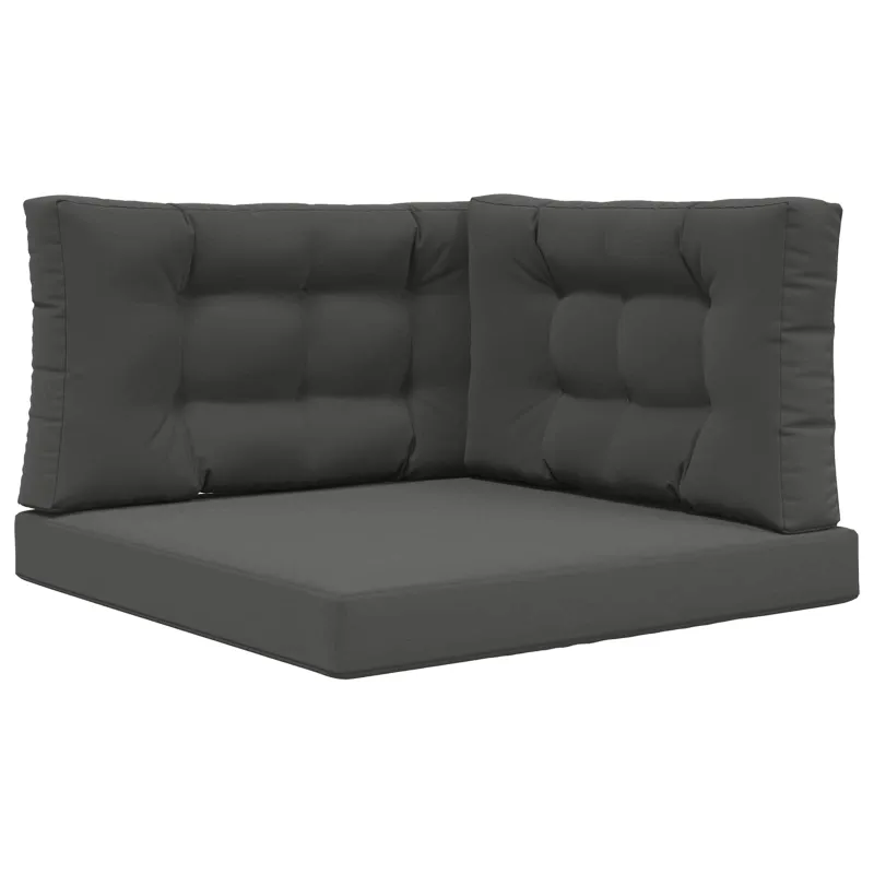 Lauko sofa pagalvėlė 3 pcs Antracitas Poliesteris