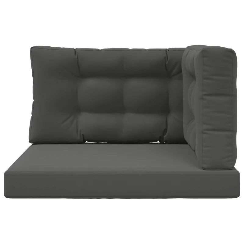 Lauko sofa pagalvėlė 3 pcs Antracitas Poliesteris