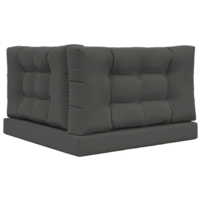 Lauko sofa pagalvėlė 3 pcs Antracitas Poliesteris