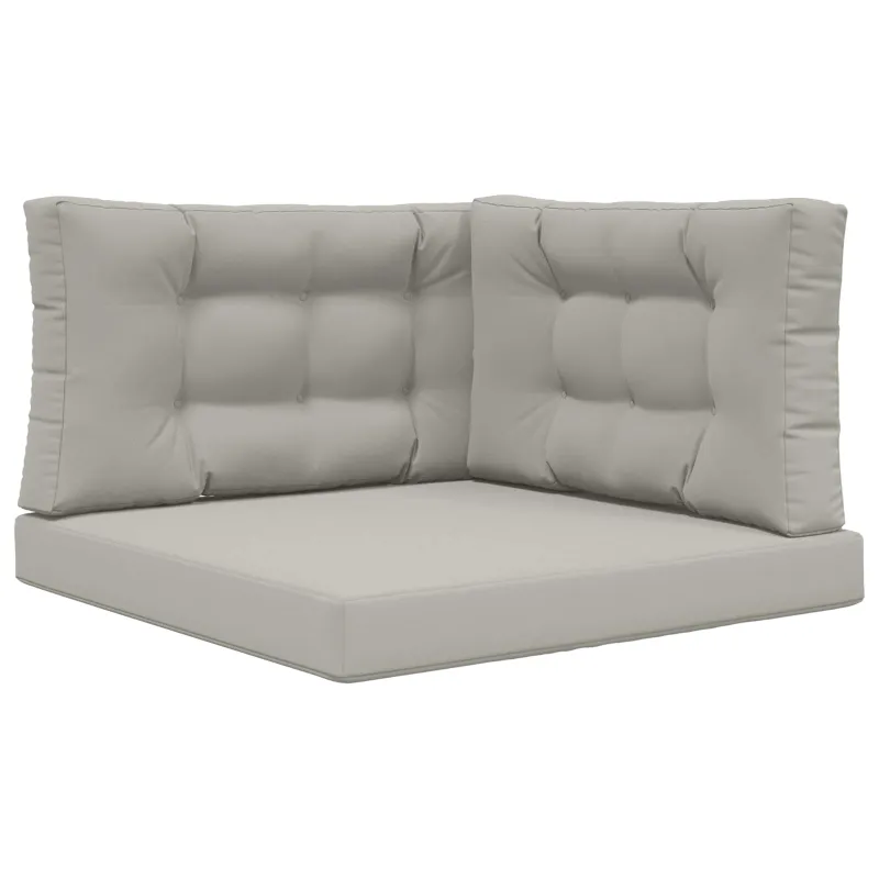 Lauko sofa pagalvėlė 3 pcs Pilka Poliesteris