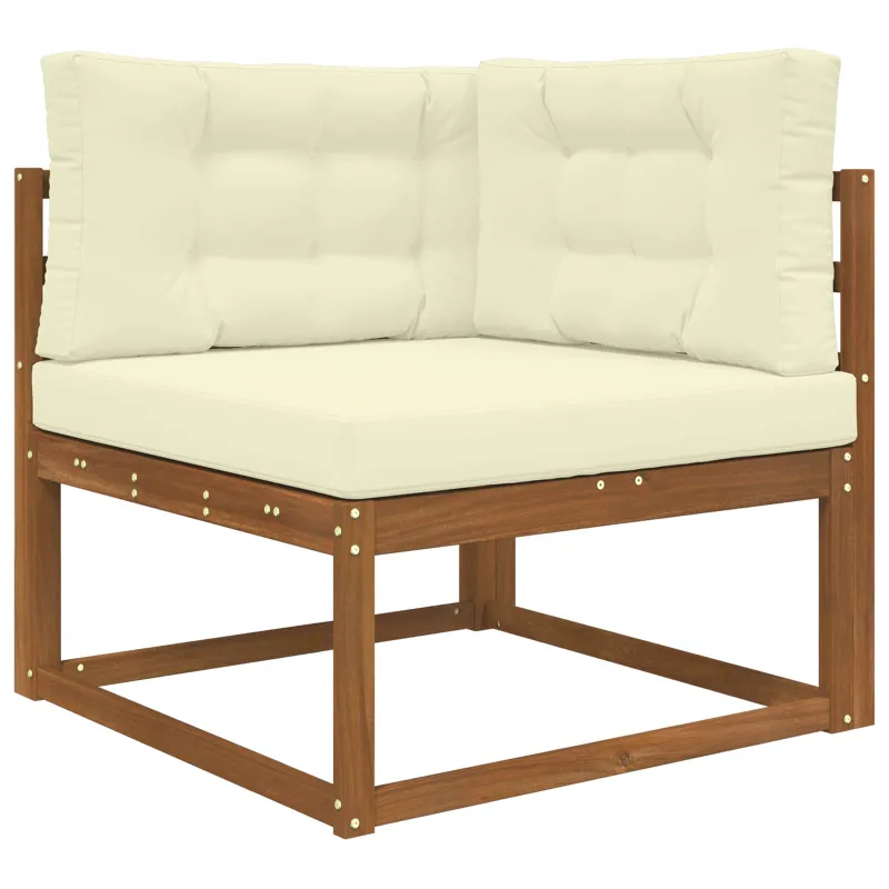 Lauko sofa pagalvėlė 3 pcs Kreminė Poliesteris