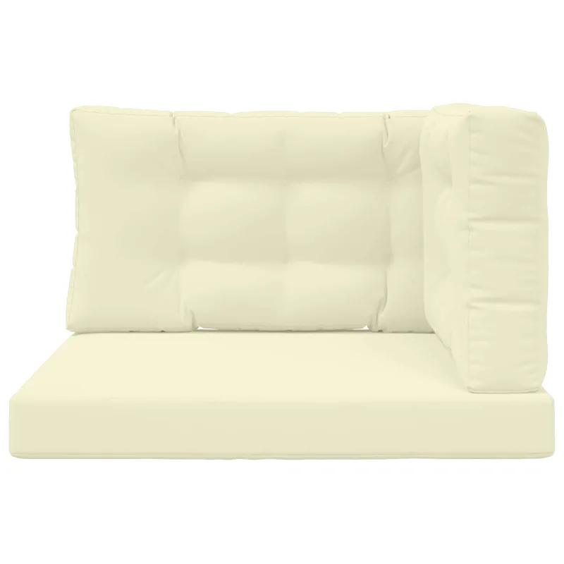 Lauko sofa pagalvėlė 3 pcs Kreminė Poliesteris