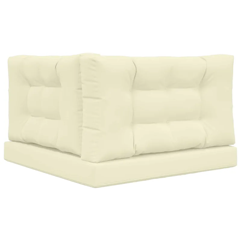 Lauko sofa pagalvėlė 3 pcs Kreminė Poliesteris