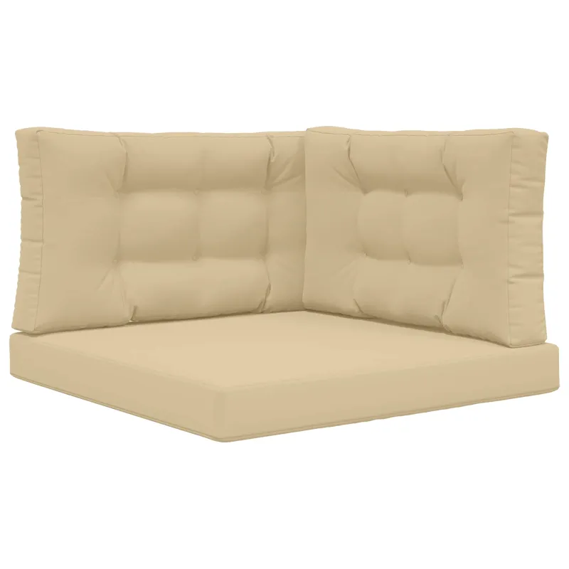 Lauko sofa pagalvėlė 3 pcs Smėlio Poliesteris