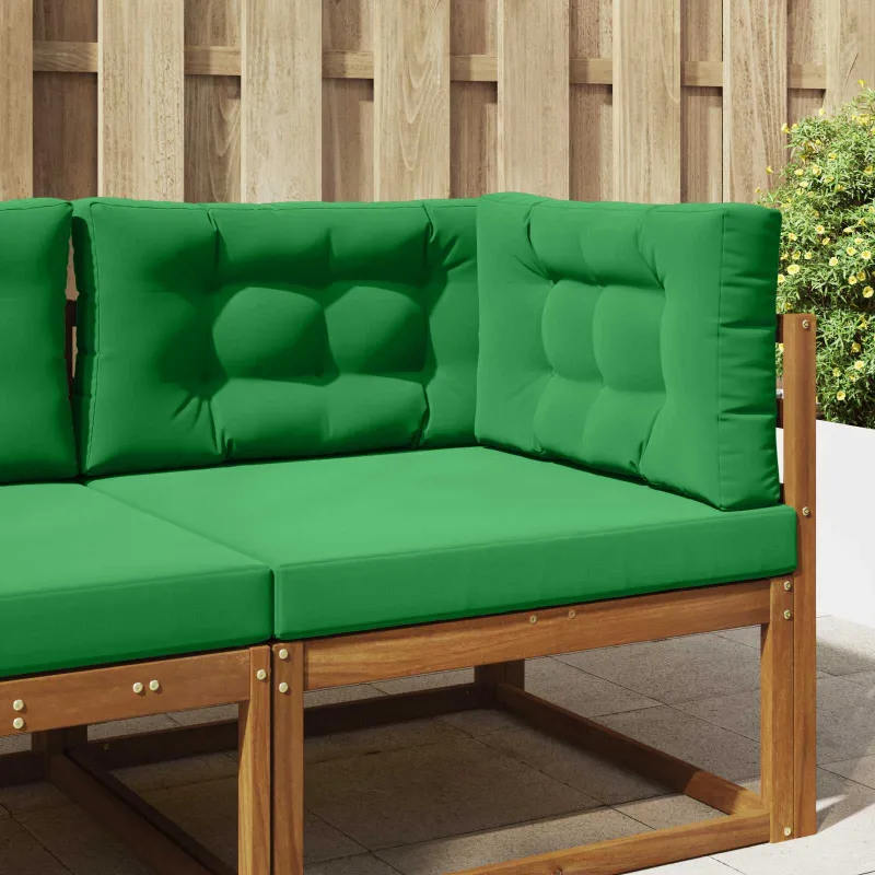 Lauko sofa pagalvėlė 3 pcs Žalia Poliesteris