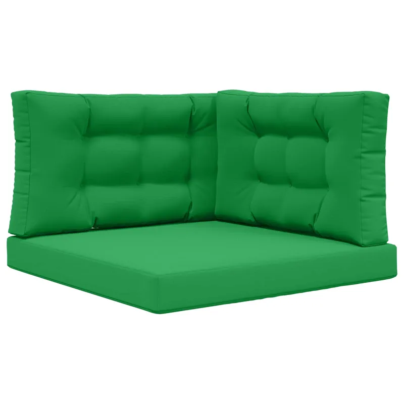 Lauko sofa pagalvėlė 3 pcs Žalia Poliesteris