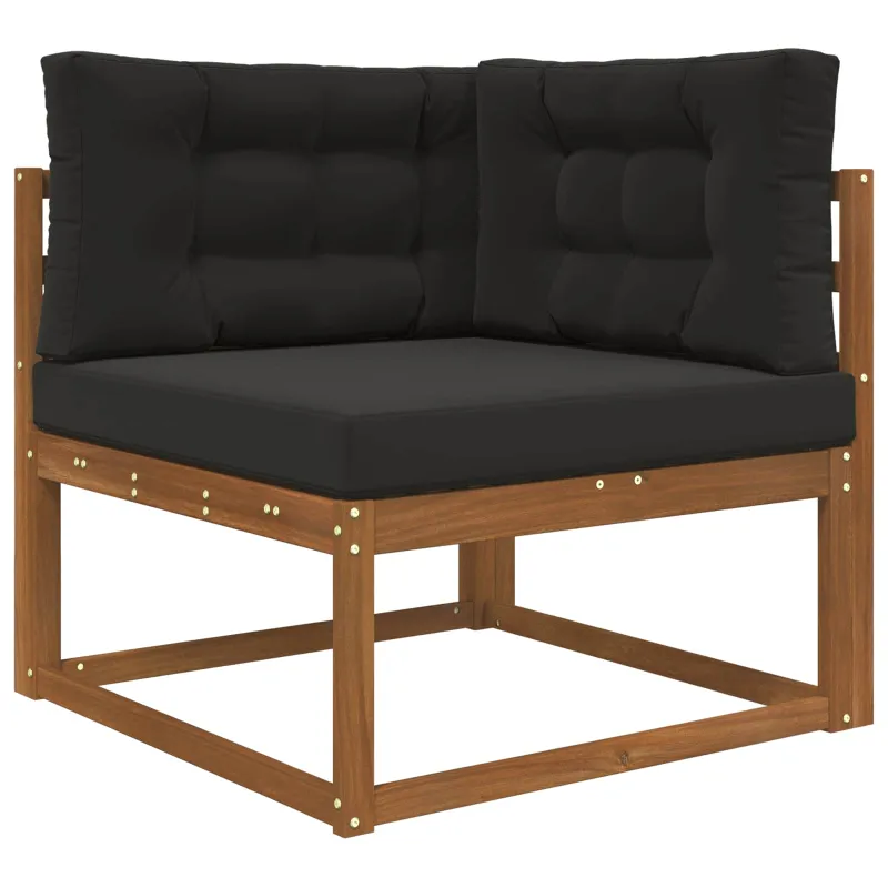 Lauko sofa pagalvėlė 3 pcs Juodas Poliesteris