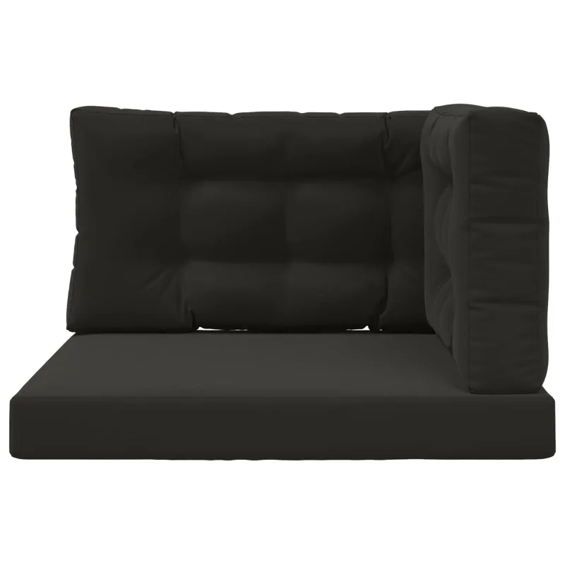 Lauko sofa pagalvėlė 3 pcs Juodas Poliesteris