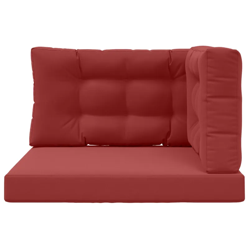 Lauko sofa pagalvėlė 3 pcs Vyno raudonumo Poliesteris