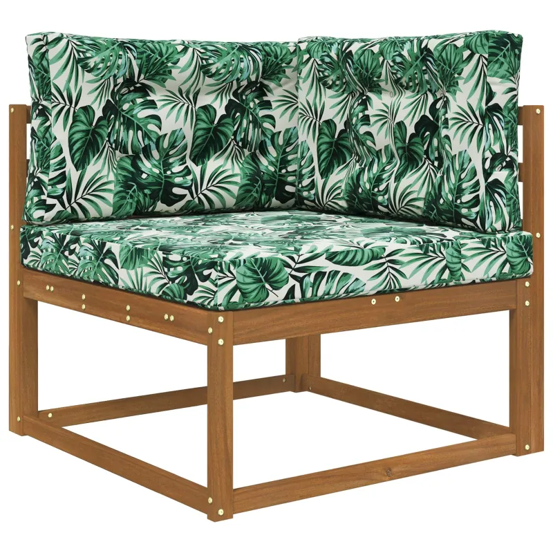 Lauko sofa pagalvėlė 3 pcs Lapų raštas Poliesteris