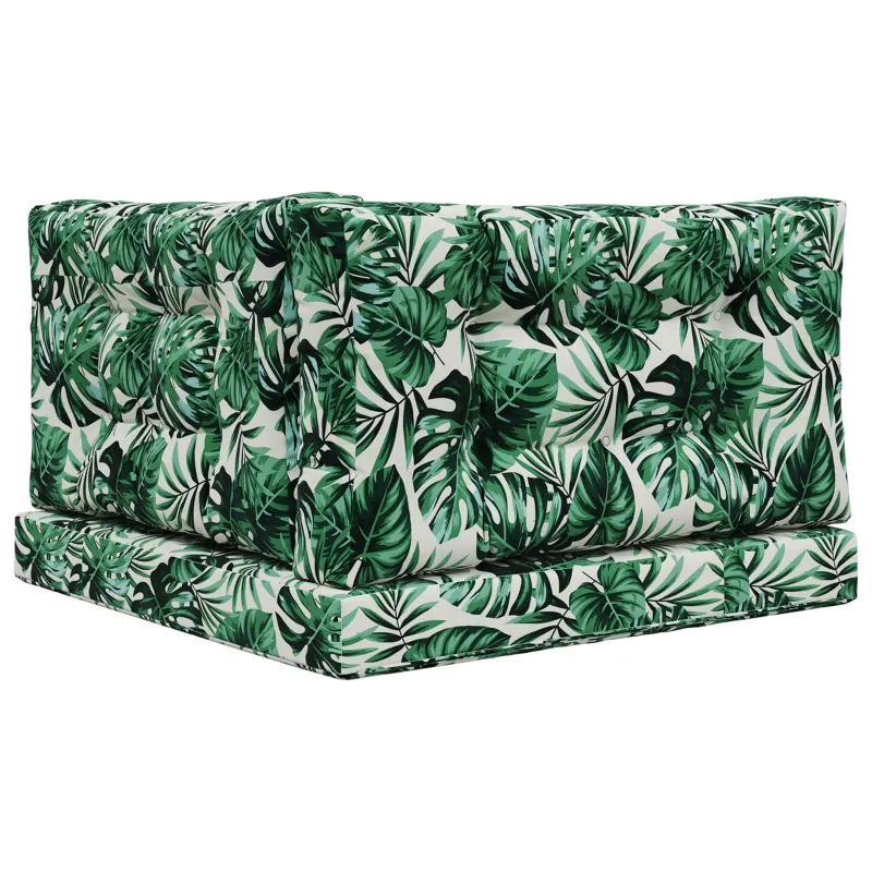 Lauko sofa pagalvėlė 3 pcs Lapų raštas Poliesteris