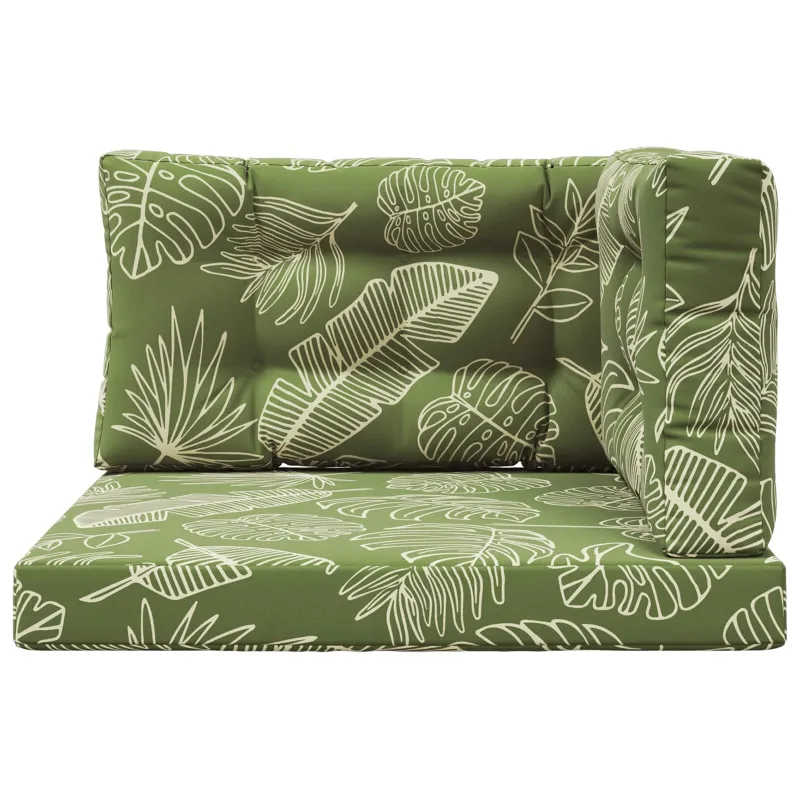 Lauko sofa pagalvėlė 3 pcs Lapų dizainas Poliesteris