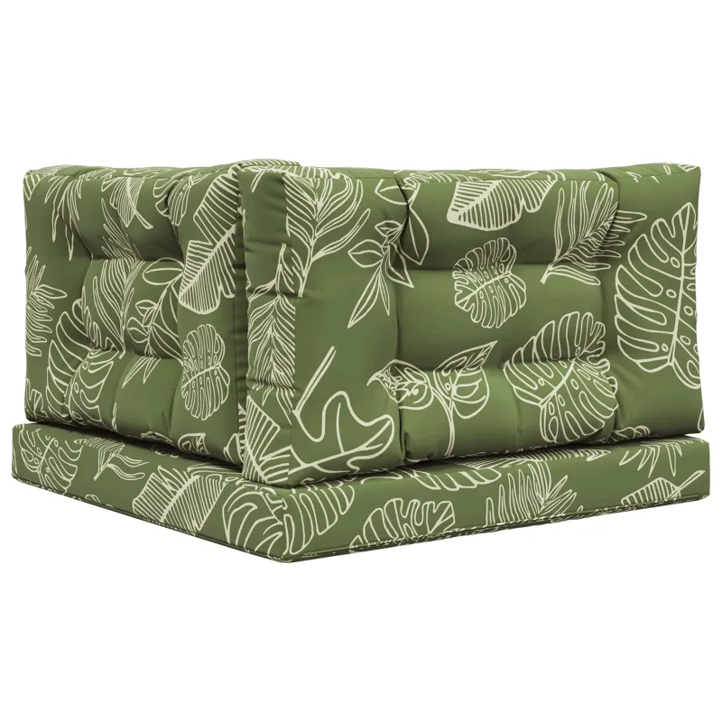 Lauko sofa pagalvėlė 3 pcs Lapų dizainas Poliesteris