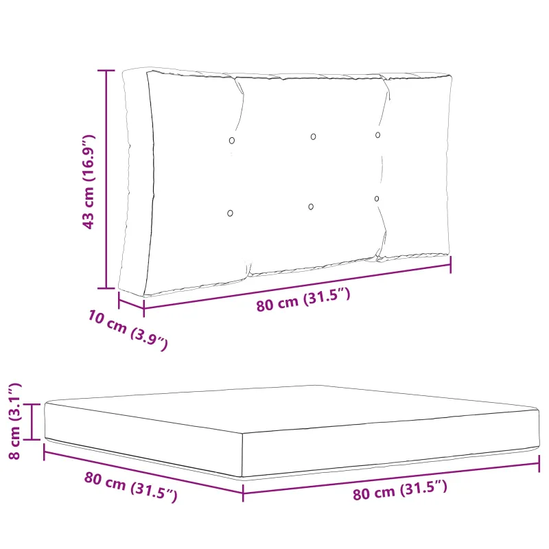Lauko sofa pagalvėlė 3 pcs Rožinė Poliesteris