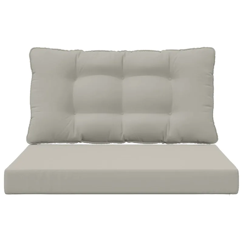 Lauko sofa pagalvėlė 2 pcs Pilka Poliesteris