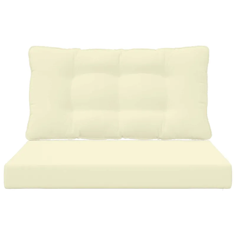 Lauko sofa pagalvėlė 2 pcs Kreminė Poliesteris