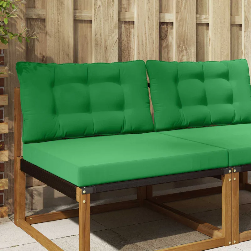Lauko sofa pagalvėlė 2 pcs Žalia Poliesteris