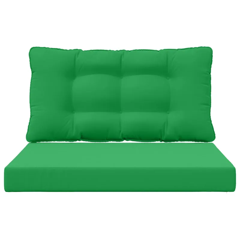 Lauko sofa pagalvėlė 2 pcs Žalia Poliesteris