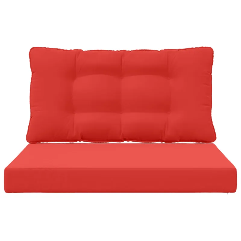 Lauko sofa pagalvėlė 2 pcs Raudona Poliesteris