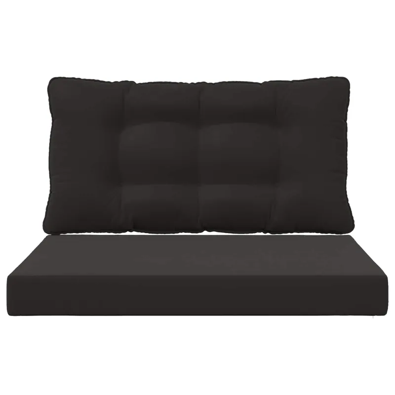 Lauko sofa pagalvėlė 2 pcs Juodas Poliesteris