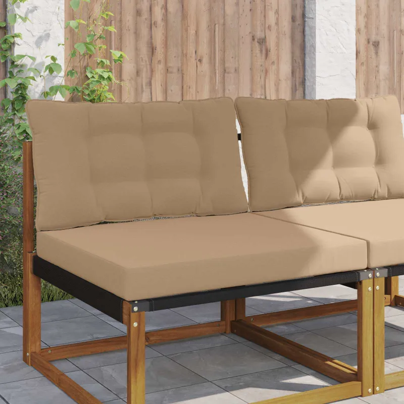 Lauko sofa pagalvėlė 2 pcs Taupe Poliesteris