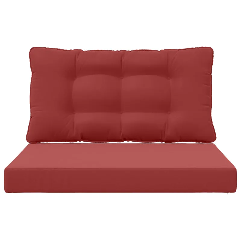 Lauko sofa pagalvėlė 2 pcs Vyno raudonumo Poliesteris