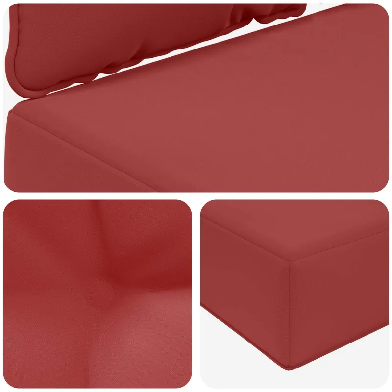 Lauko sofa pagalvėlė 2 pcs Vyno raudonumo Poliesteris