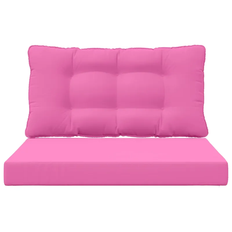 Lauko sofa pagalvėlė 2 pcs Rožinė Poliesteris