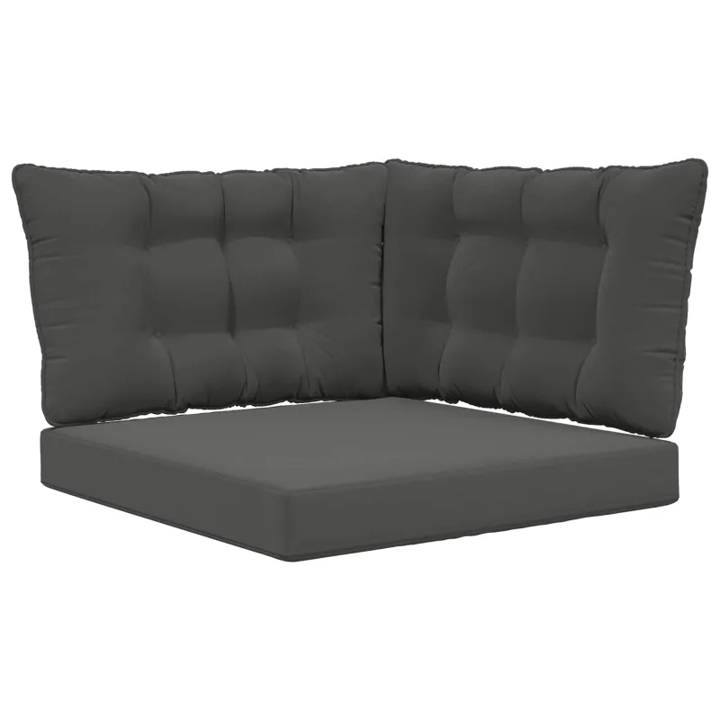 Lauko sofa pagalvėlė 3 pcs Antracitas Poliesteris