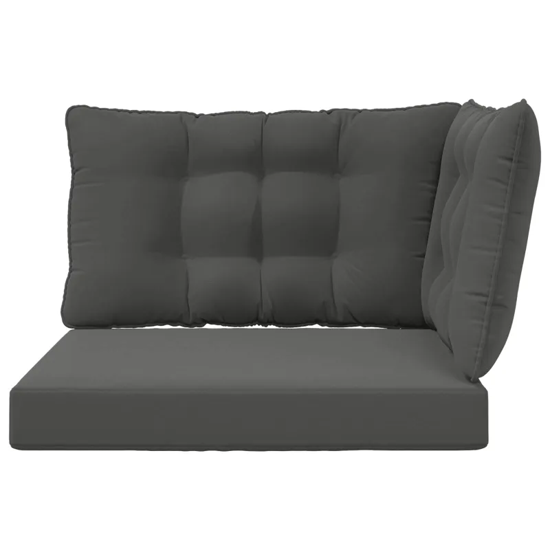 Lauko sofa pagalvėlė 3 pcs Antracitas Poliesteris