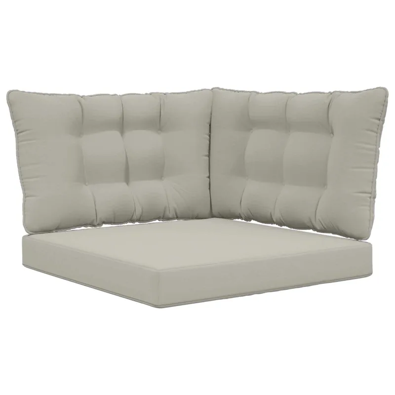 Lauko sofa pagalvėlė 3 pcs Pilka Poliesteris