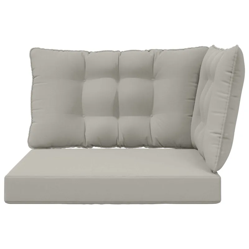 Lauko sofa pagalvėlė 3 pcs Pilka Poliesteris