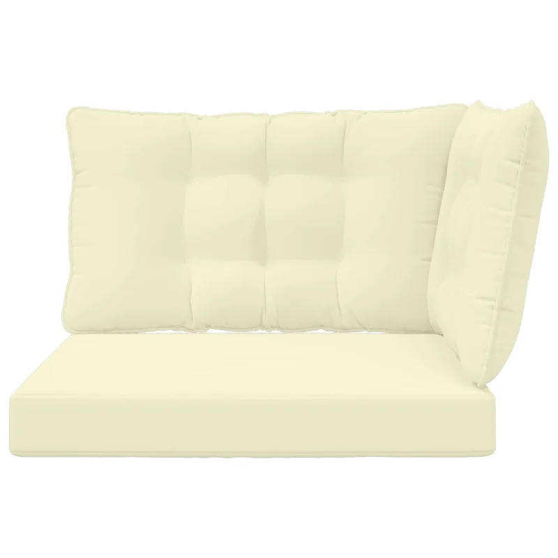 Lauko sofa pagalvėlė 3 pcs Kreminė Poliesteris