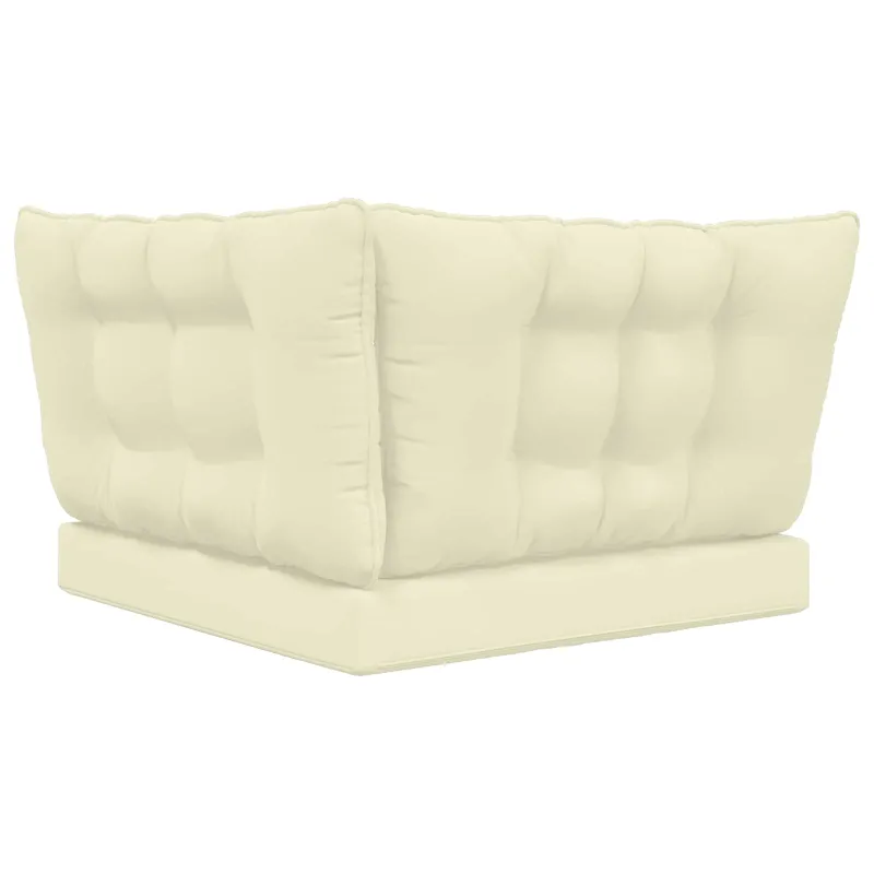 Lauko sofa pagalvėlė 3 pcs Kreminė Poliesteris