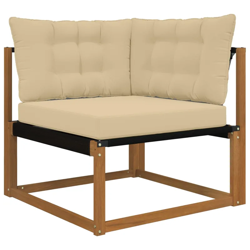 Lauko sofa pagalvėlė 3 pcs Smėlio Poliesteris