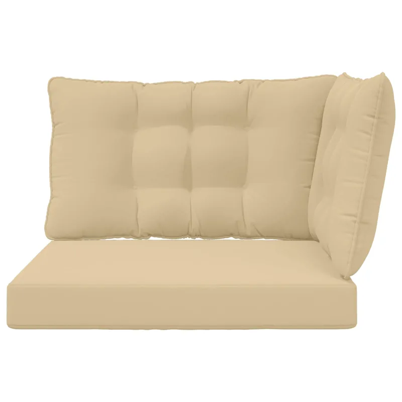 Lauko sofa pagalvėlė 3 pcs Smėlio Poliesteris