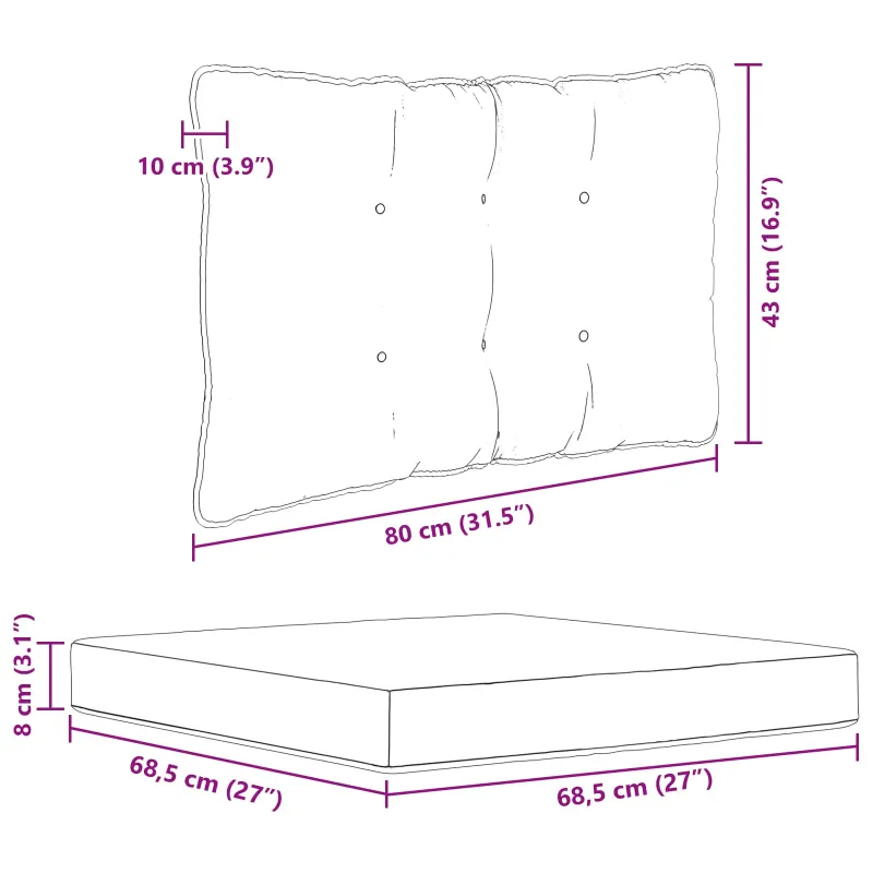 Lauko sofa pagalvėlė 3 pcs Smėlio Poliesteris