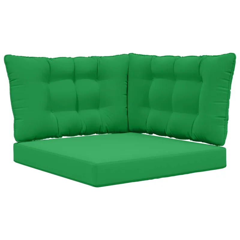 Lauko sofa pagalvėlė 3 pcs Žalia Poliesteris