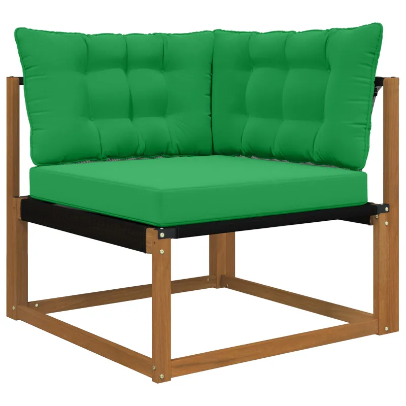 Lauko sofa pagalvėlė 3 pcs Žalia Poliesteris