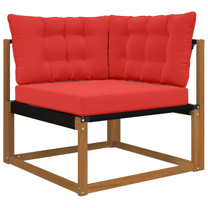 Lauko sofa pagalvėlė 3 pcs Raudona Poliesteris