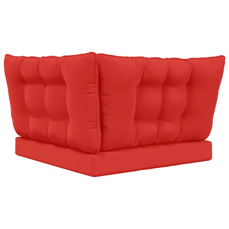 Lauko sofa pagalvėlė 3 pcs Raudona Poliesteris