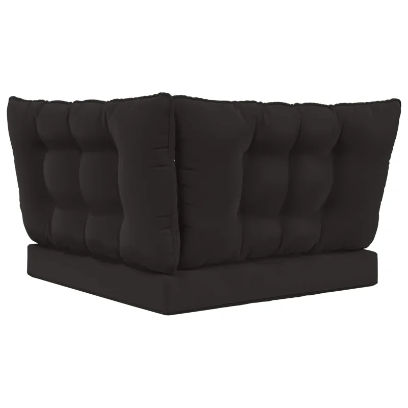 Lauko sofa pagalvėlė 3 pcs Juodas Poliesteris
