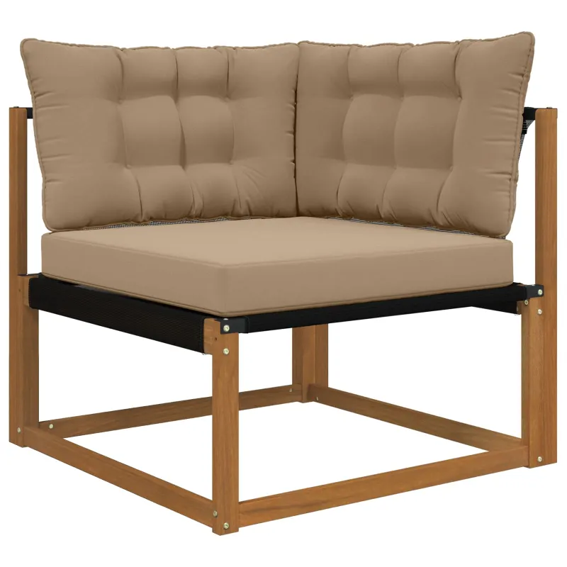Lauko sofa pagalvėlė 3 pcs Taupe Poliesteris