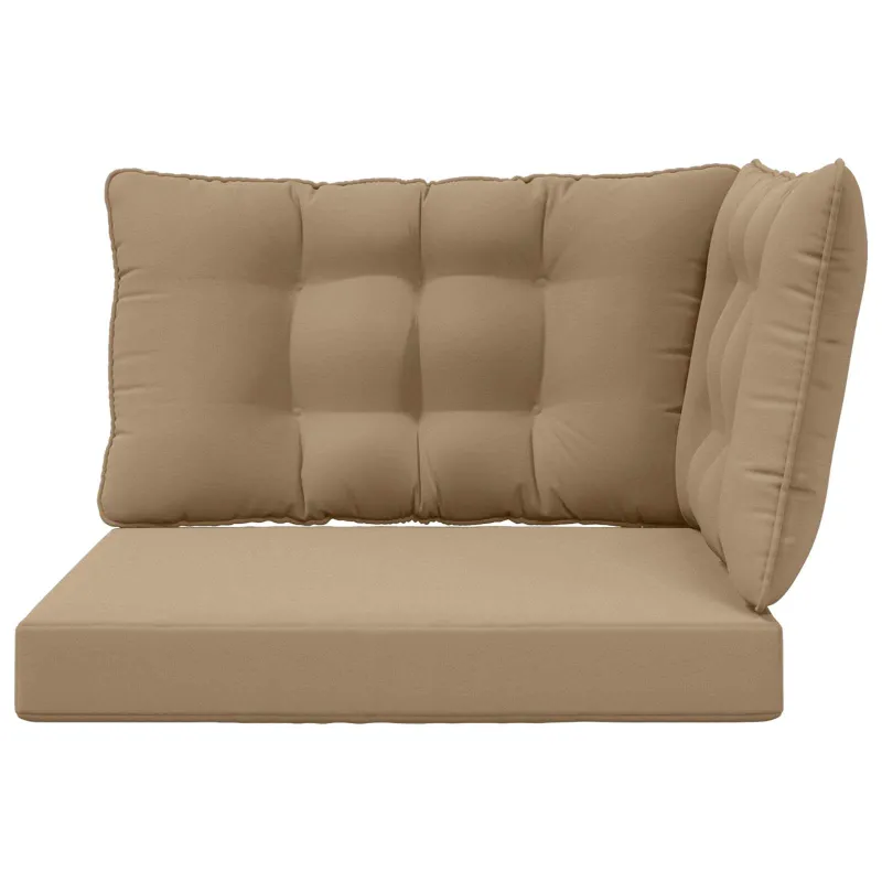 Lauko sofa pagalvėlė 3 pcs Taupe Poliesteris