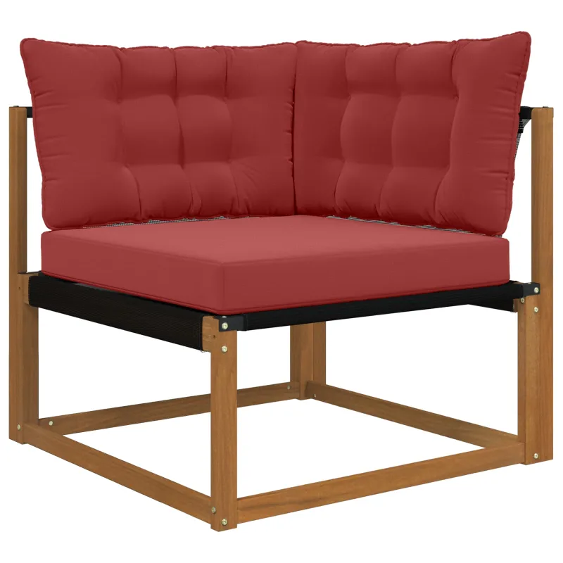 Lauko sofa pagalvėlė 3 pcs Vyno raudonumo Poliesteris