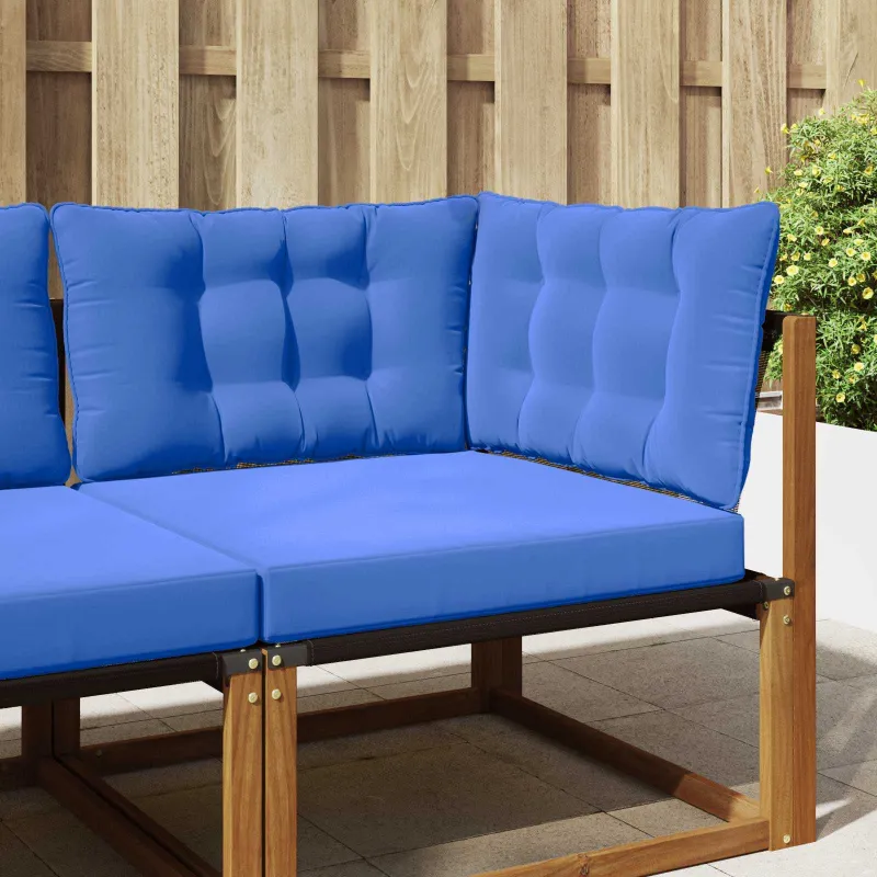 Lauko sofa pagalvėlė 3 pcs Karališka mėlyna Poliesteris