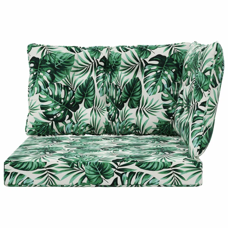 Lauko sofa pagalvėlė 3 pcs Lapų raštas Poliesteris