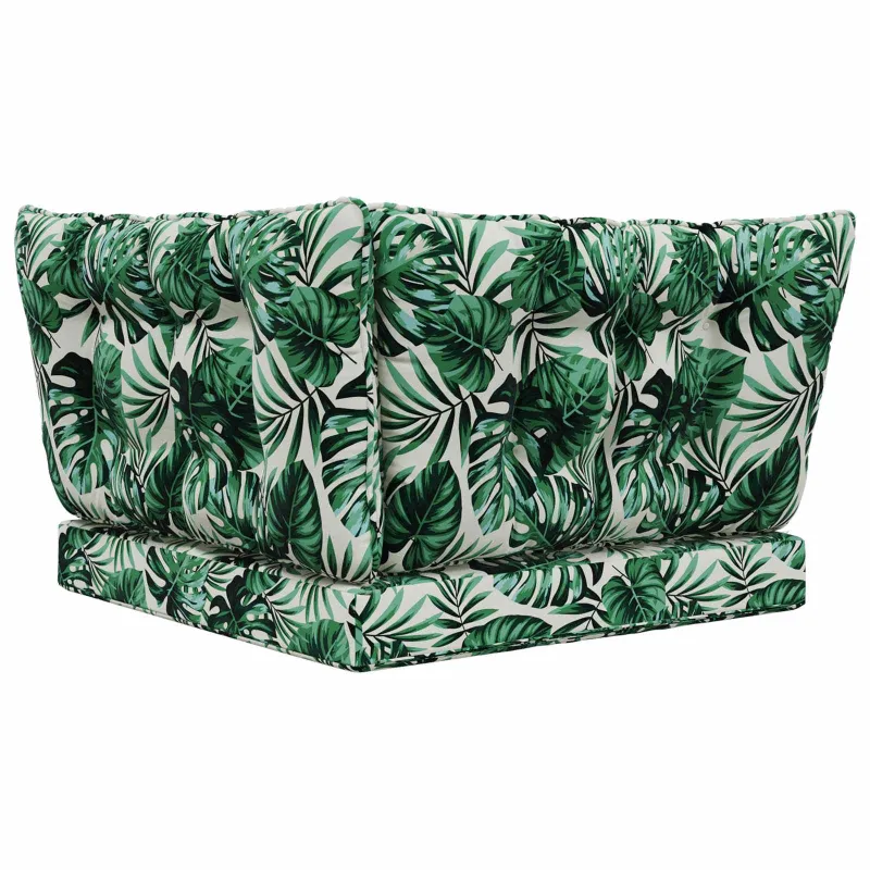 Lauko sofa pagalvėlė 3 pcs Lapų raštas Poliesteris