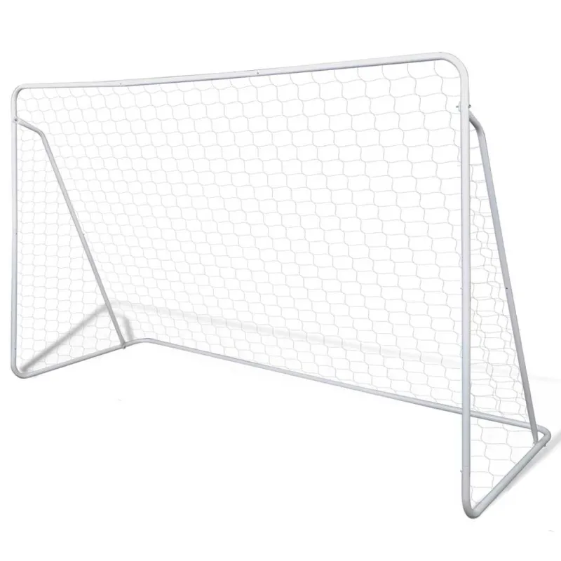 Futbolo vartų su tinklu rinkinys, 240x90x150cm, plienas