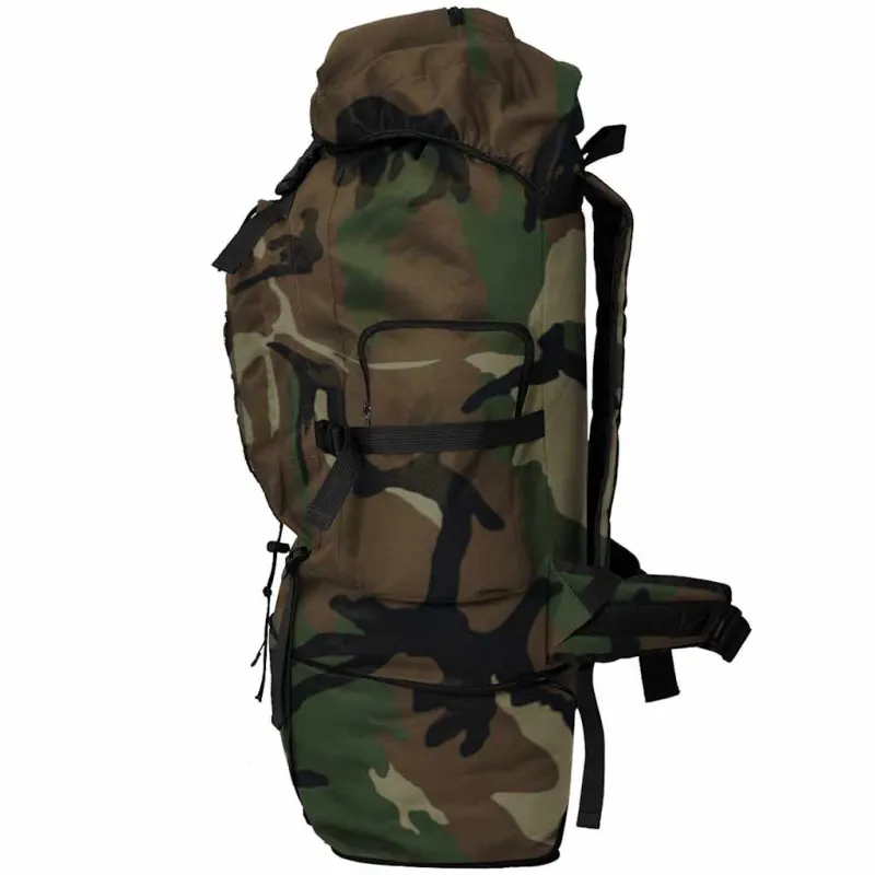 Militaristinio stiliaus kuprinė, kamufliažinė, 100l, XXL